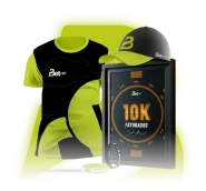 Imagem do prêmio contendo: CAMISA + BONÉ + PULSEIRA 10K